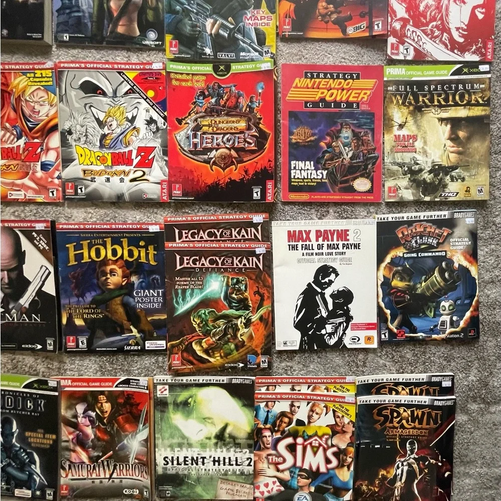 Strategy Guides Let me know which ones you want a separate listing for